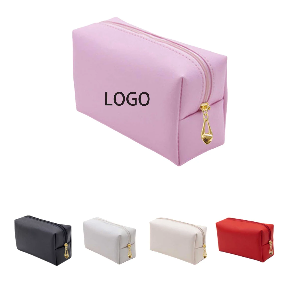 Leather Zipper Cosmetic Bag 1