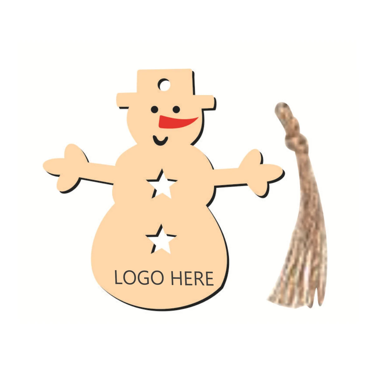 Snowman Christmas Wood Pendant 10 Pieces Set 1