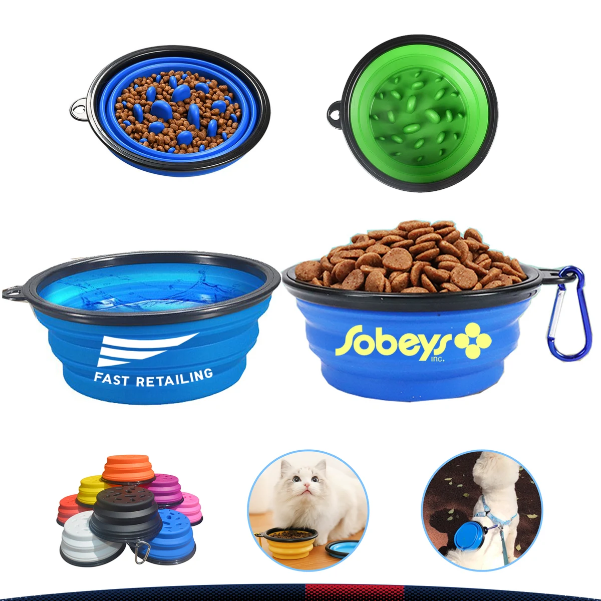 Foldable Slow Feeder Pet Bowl 1
