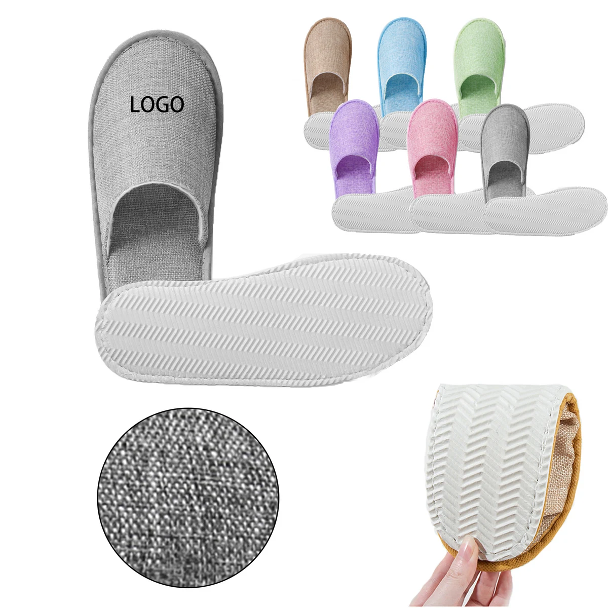 Hotel Disposable Linen Slippers 1