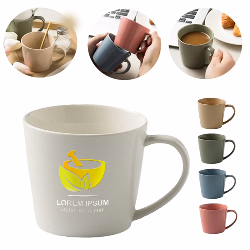 8.5-oz Pure Color Minimalist Ergonomic Ceramic Coffee Mug