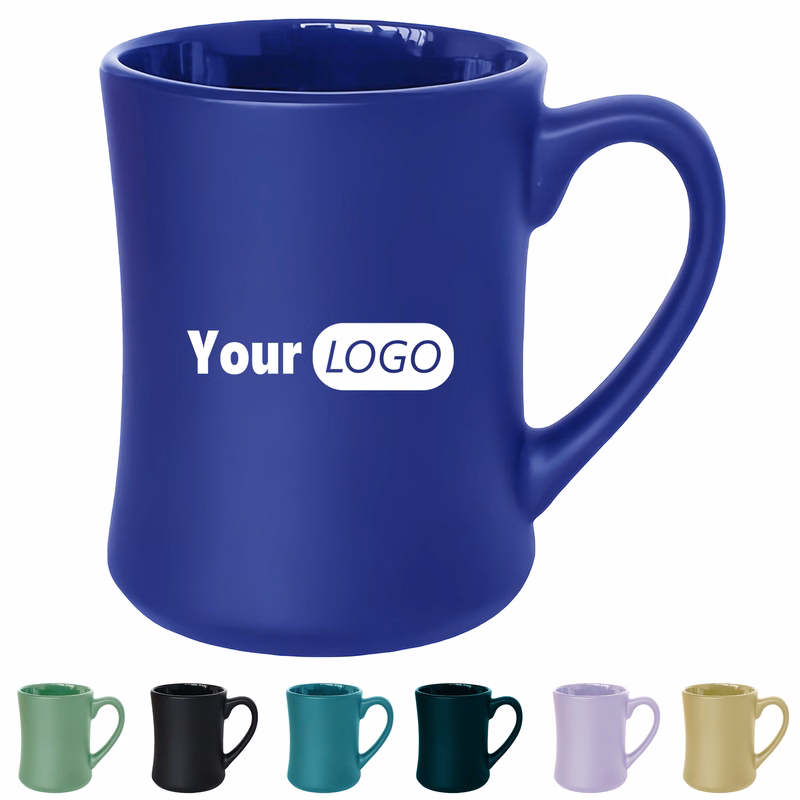 Ceramics 16 Ounce Promotional Waist Cone Coffee Cup
