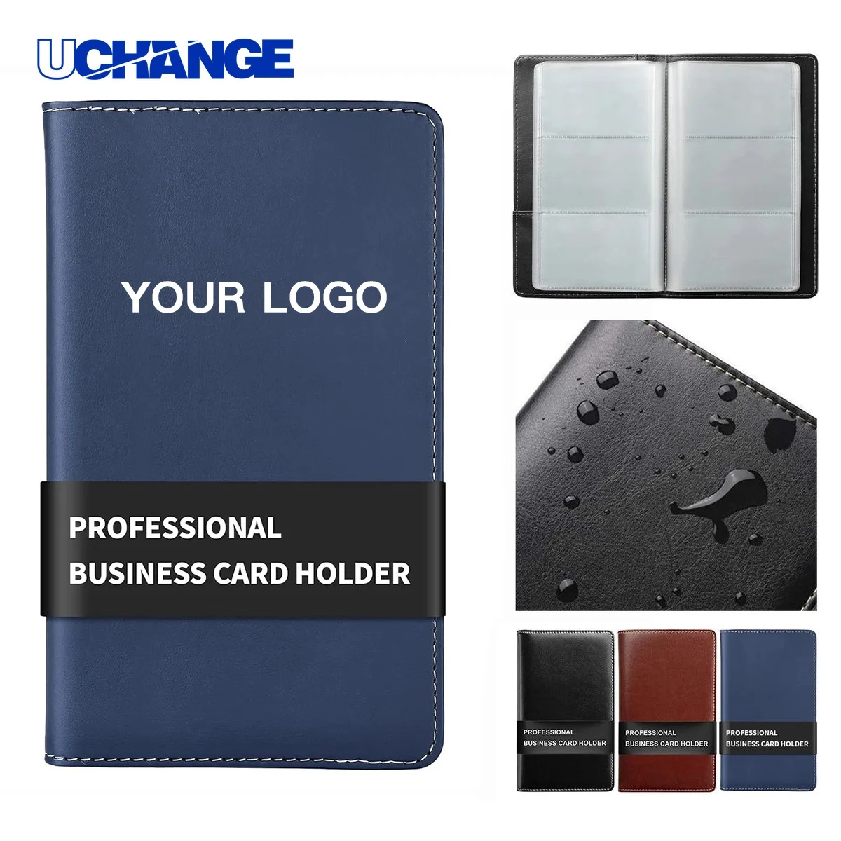 Leather Card Holder Organizer Portable 1