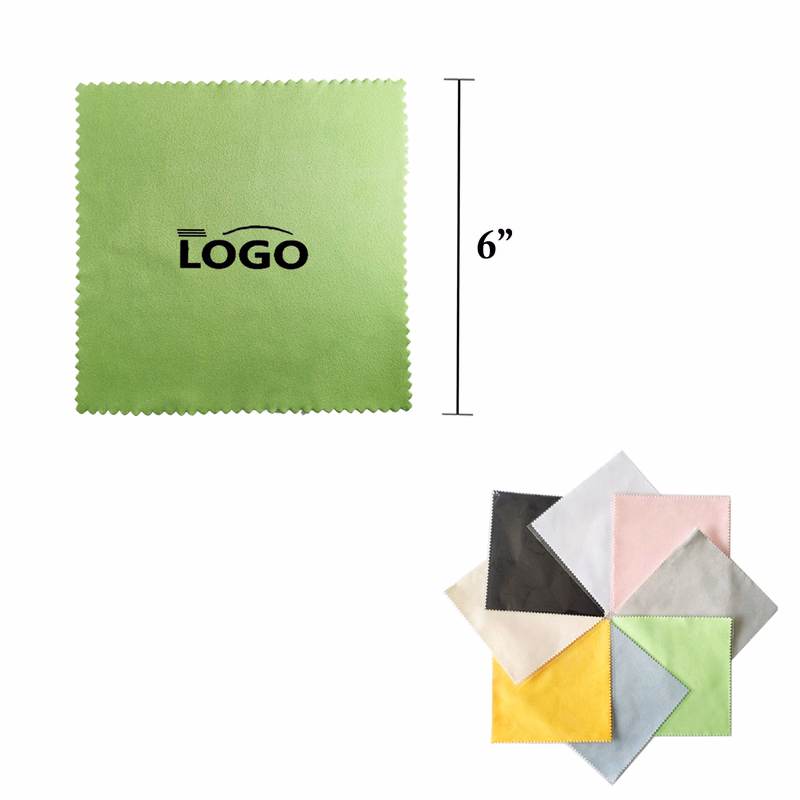 6 Suede Microfiber Cleaning Cloth For Eyeglasses