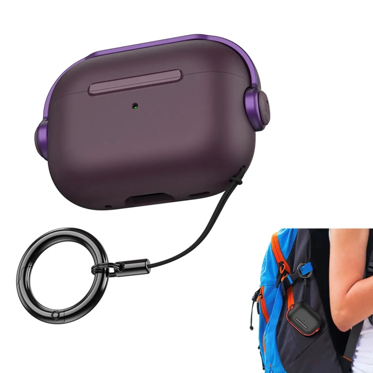 Silicone Shockproof Protective AirPods Case with Lanyard 1