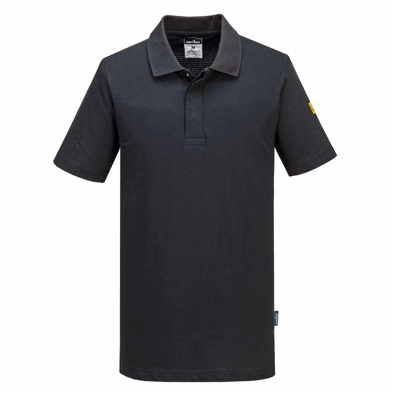 PORTWEST® Carbon Fibre Knitted Antistatic ESD Polo Shirt Short Sleeve