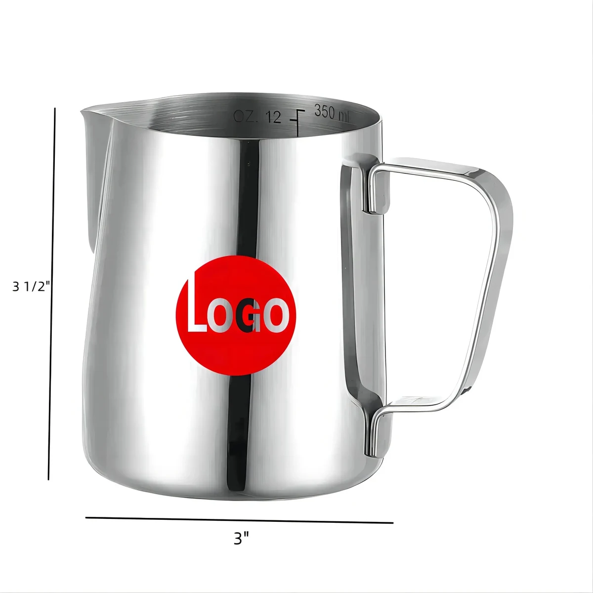 304 Stainless Steel Milk Frothing Pitcher 12oz 1