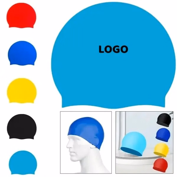 Stretchy Waterproof Silicone Swim Cap with High Elasticity
