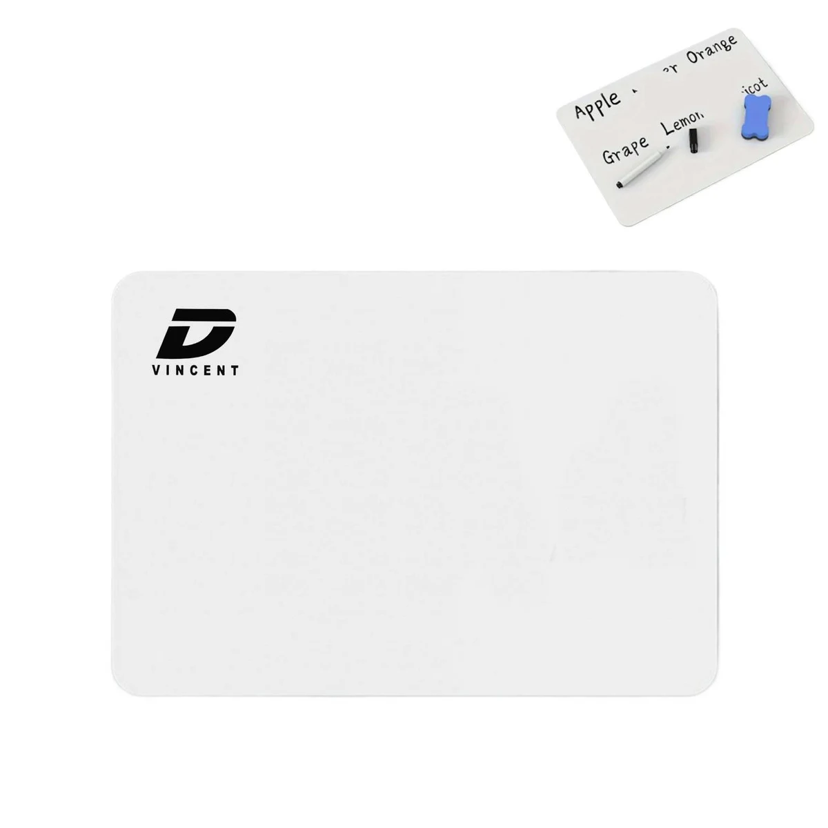 Small Double-Sided Reusable Erasable Plastic White Board 1