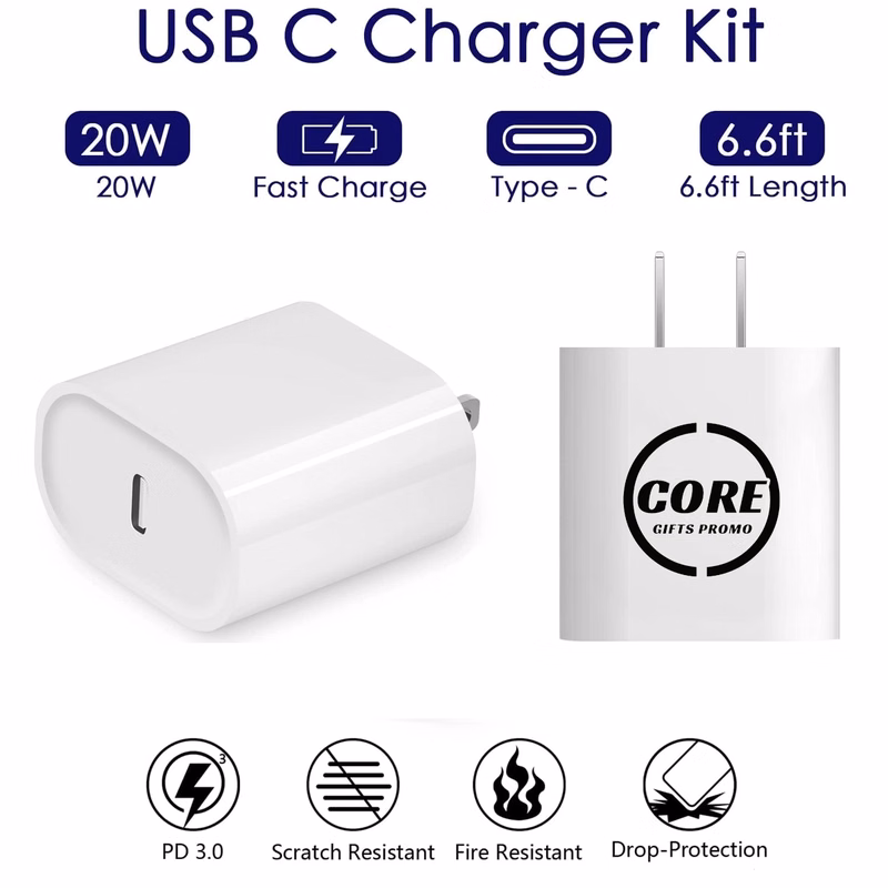 USB C 20W PD Fast Charger with 6FT C to Type C Adapter