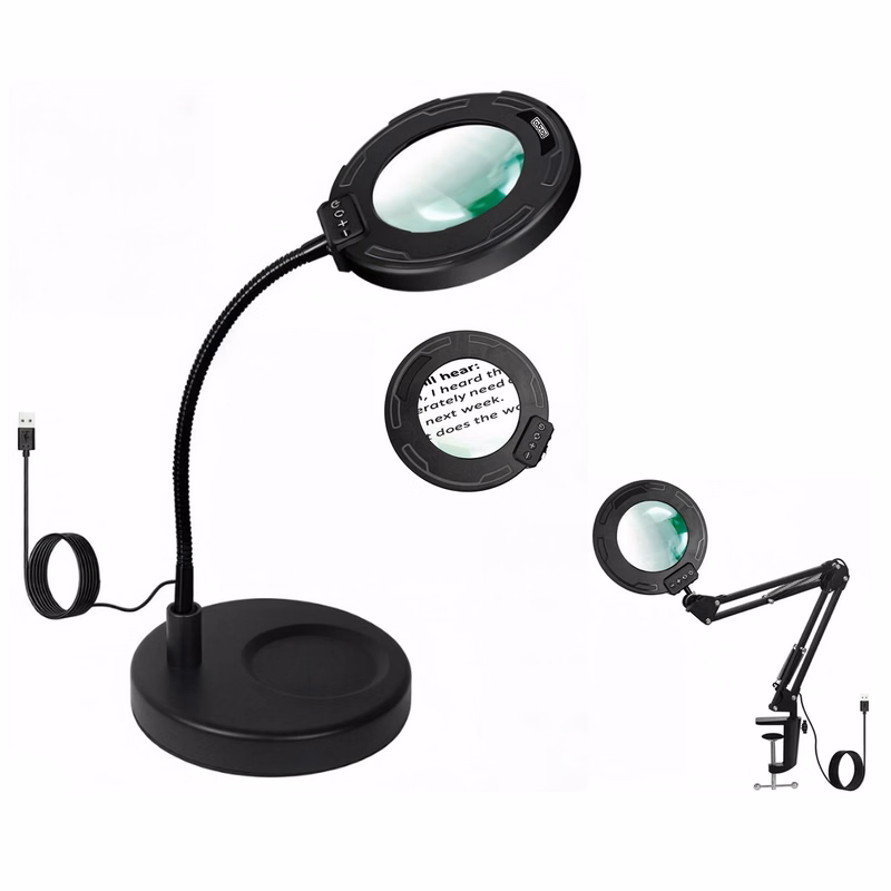 10X LED Magnifying Glass Desk Lamp