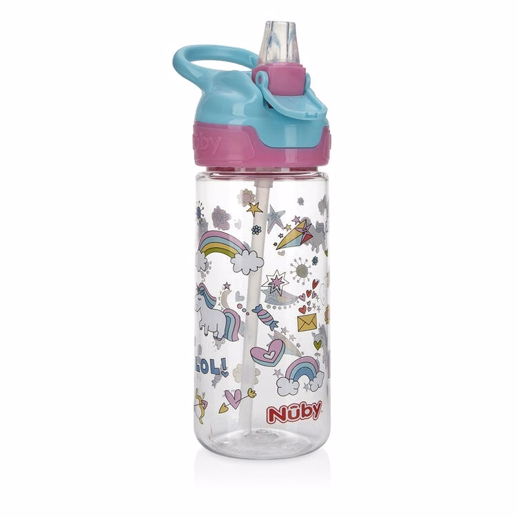 Nuby Tritan Water Bottles - Unicorns Soft Spout 18 oz