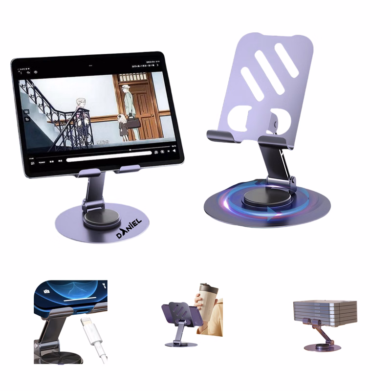Foldable And Rotatable Metal Folding Phone Stand