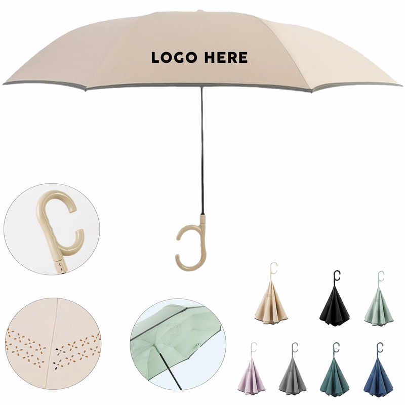 C Hook Handle Inverted Reverse Umbrella