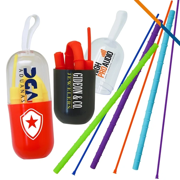 Husky Silicone Straws for Commutes, Fitness and Travel 1