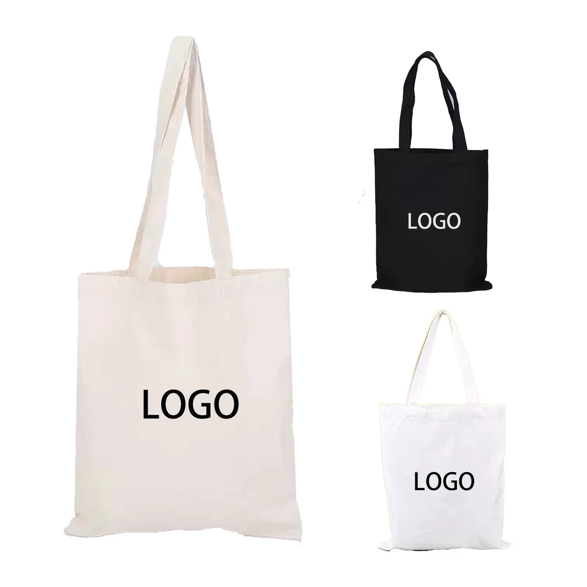 Canvas Tote Bag 12"W x 14"H, custom tote bag with logo imprint 1