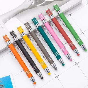2 In 1 Premium Retractable Metal Stylus Ballpoint Pen