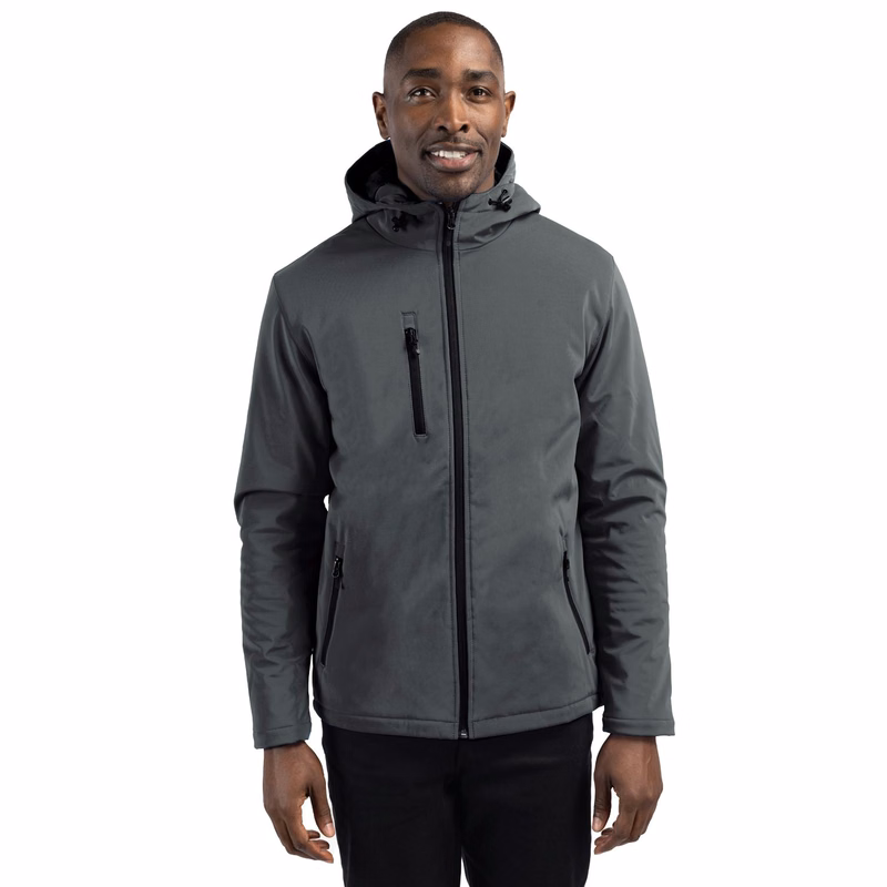Clique Equinox Insulated Softshell Mens Full Zip Hooded Jacket
