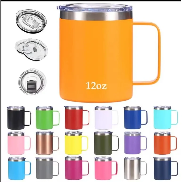 12oz Double Wall Stainless Steel Vacuum Coffee Mug 1