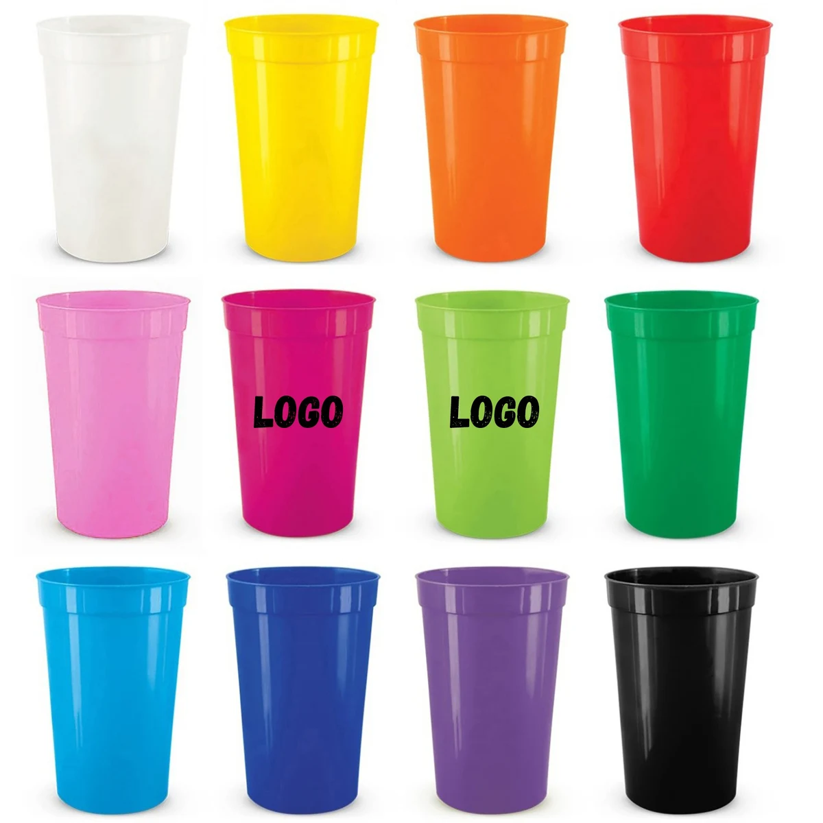 Custom 12Oz Reusable Smooth Wall Plastic Stadium &Party & Bar & Restaurant Cup 1