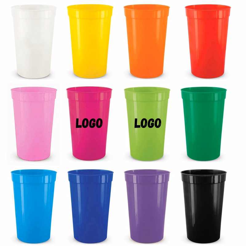 Custom 12Oz Reusable Smooth Wall Plastic Stadium &Party & Bar & Restaurant Cup