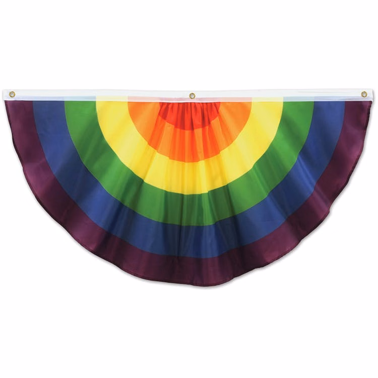 Rainbow Fabric Buntings - 4'