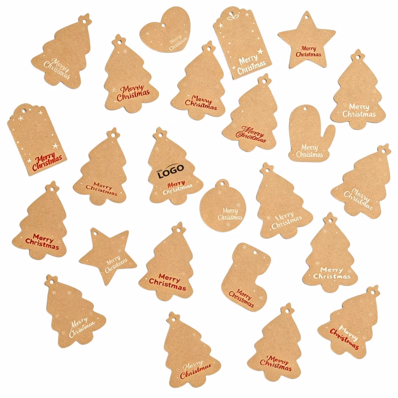 MOQ 10 Wooden Christmas Tree Ornament Set Of 50