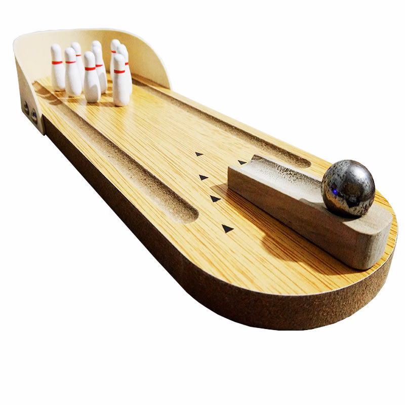 Wooden Mini Desktop Bowling Game Toy Set