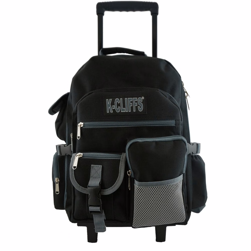 18" Rolling Backpacks - Black Heavy Duty