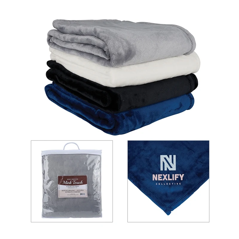 Montreal 60" x 72" Mink Touch Luxury Blanket 1