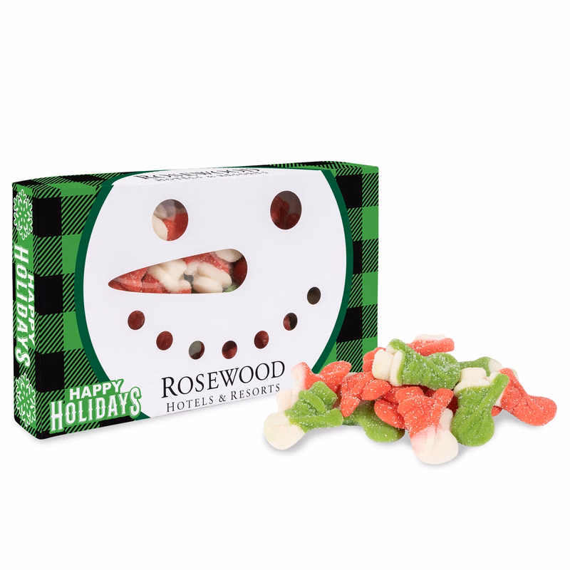 Snowman Die Cut Box with Gummy Snowmen