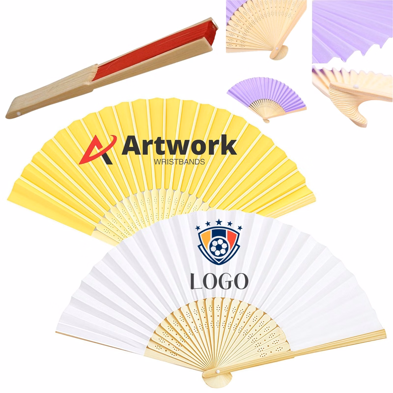 Vintage Folding Wood Hand Fan