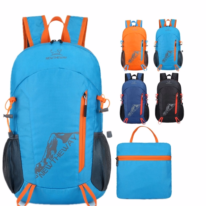 Folding travel backpack