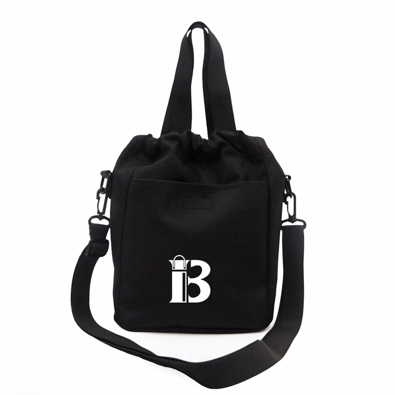 Drawstring Messenger Bag