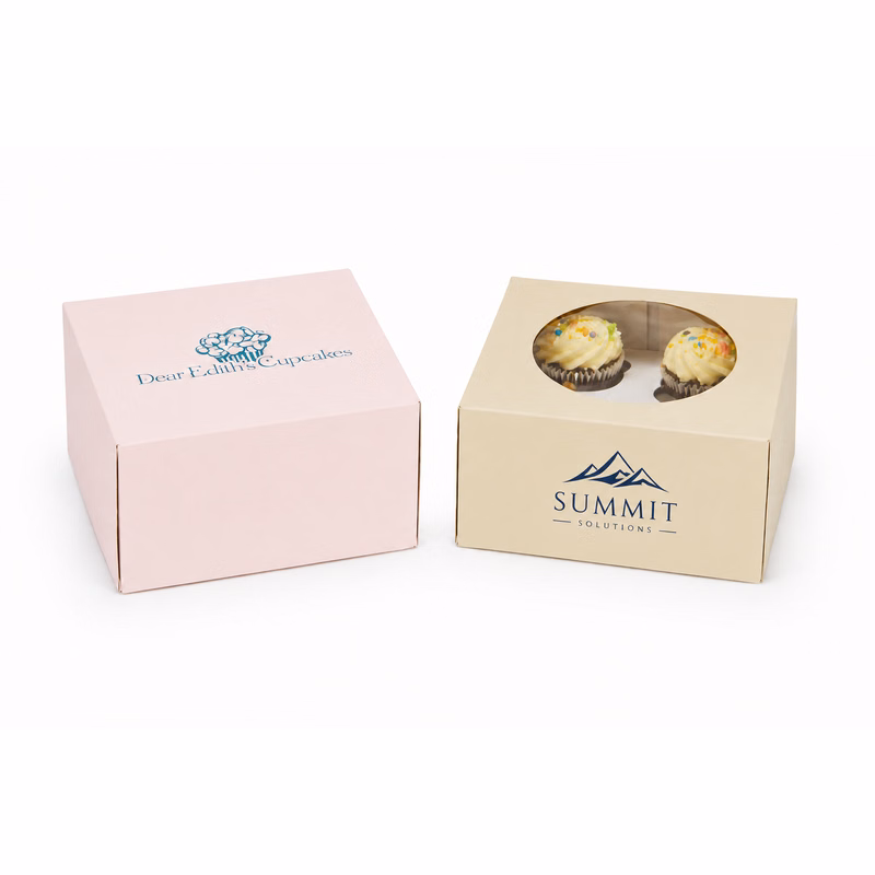 Colored Cupcake Boxes (8"x 8"x 4")