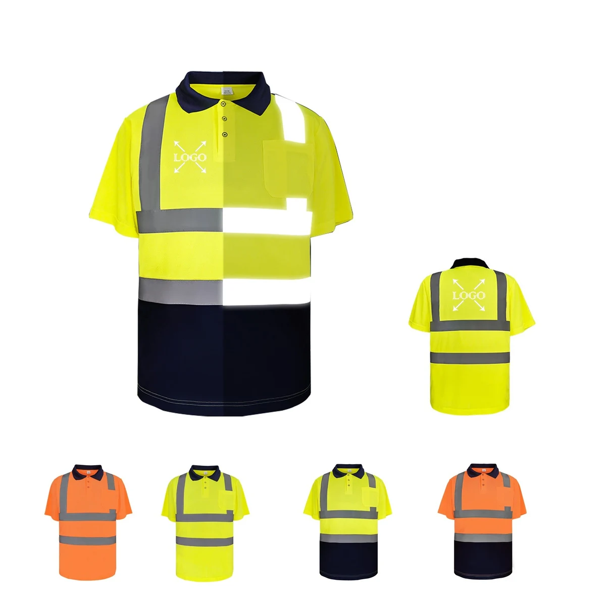 Pocket Reflective Polo Shirt 1