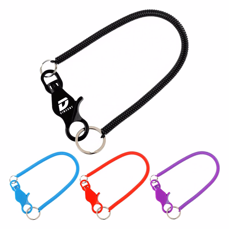Plastic Spring Rope Coiled Keychain