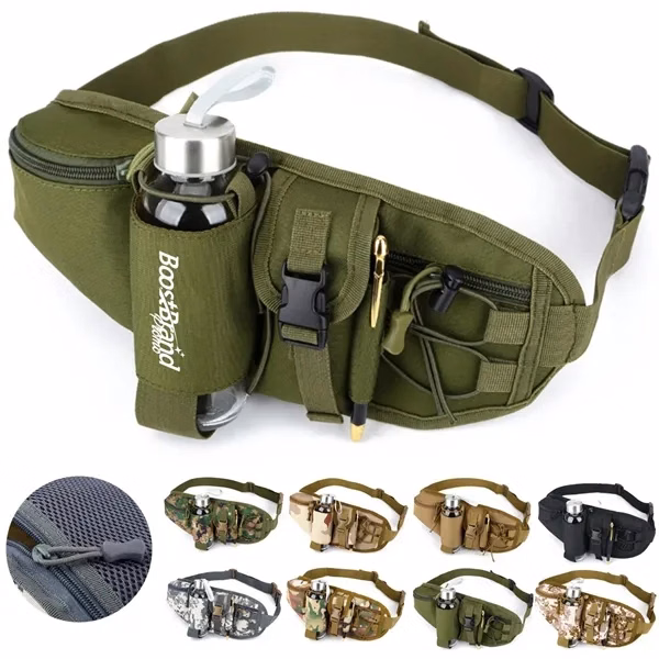 Custom Hydration Waist Pack with Bottle Holder & Zip Pockets — Outdoor Event Giveaway