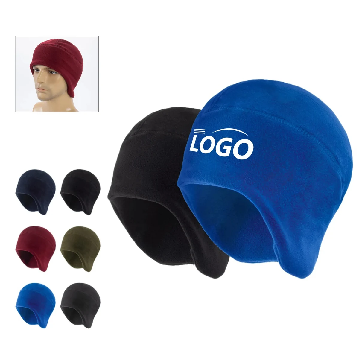Polar Fleece Winter Cycling Windproof Brimless Cap 1