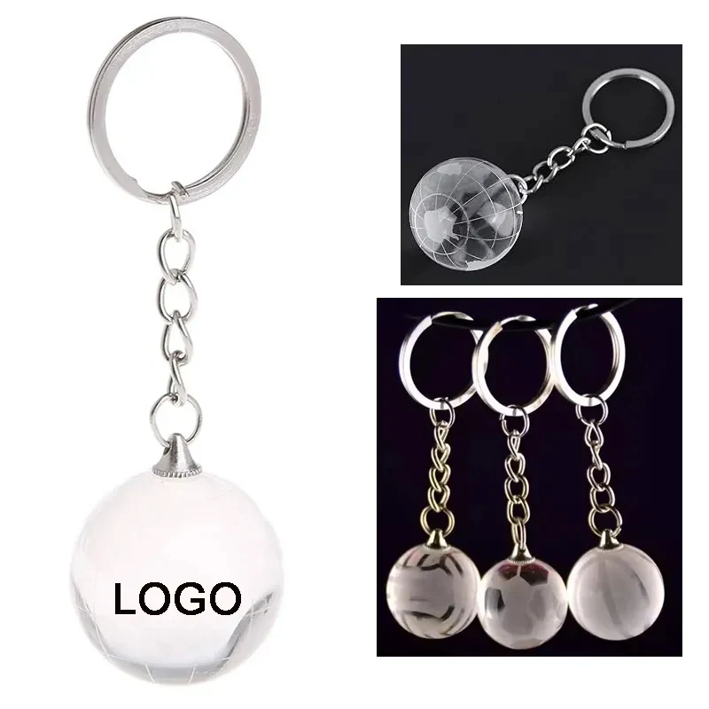 3D Crystal Globe KeyChain 1