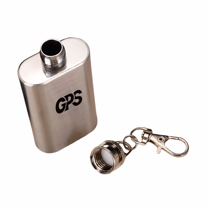 1 oz Metal Flask Keychain