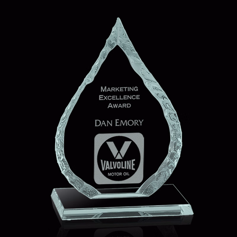 Iceberg Oil Drop Award on Base - Jade