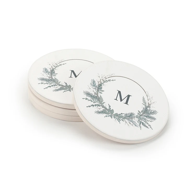 Holiday Monogram Coasters 1
