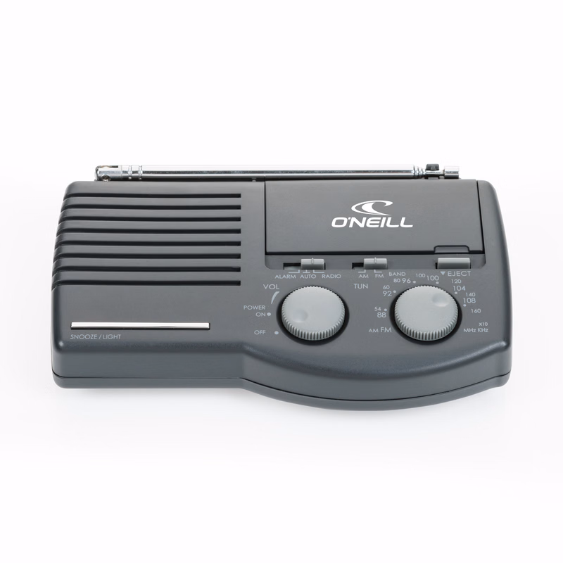 Tony Retro Pop-Up Clock/Radio - Black