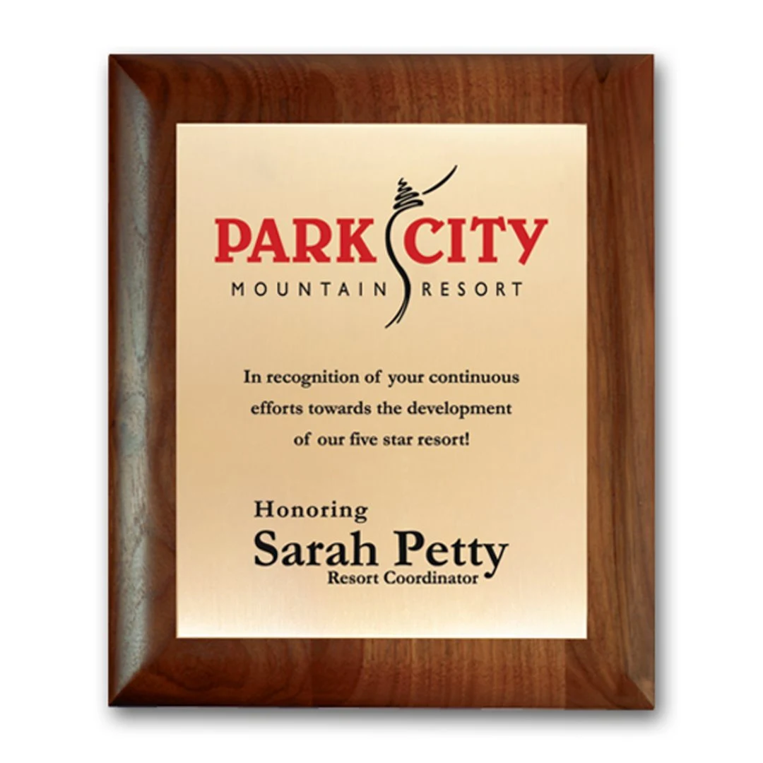 Screenprint Brass - Walnut Rolled Edge 1