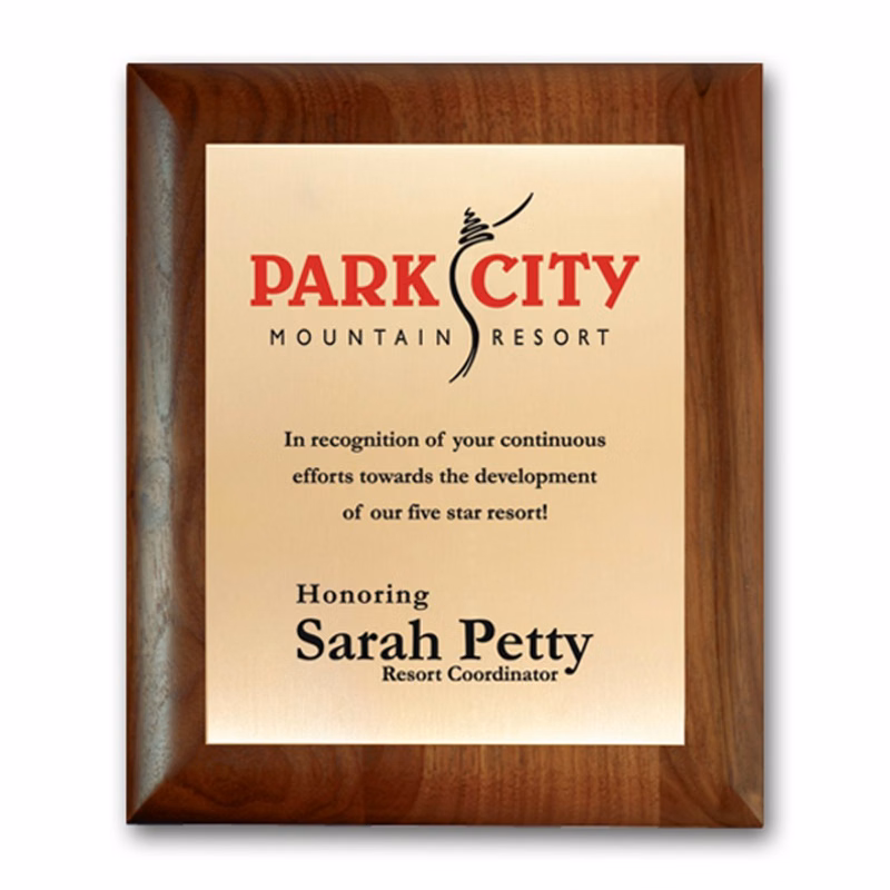 Screenprint Brass - Walnut Rolled Edge