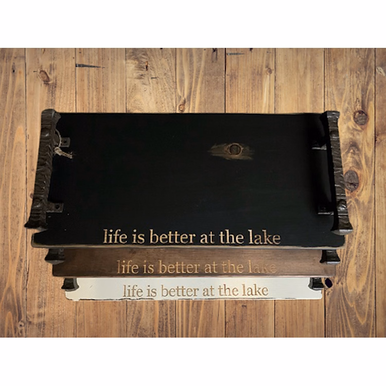 "Life is better at the lake" Small Tray