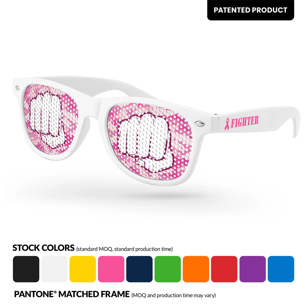 Breast Cancer Awareness Retro Pinhole Sunglasses 1