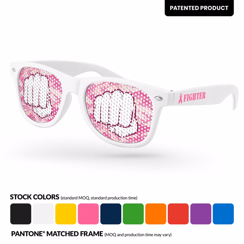 Breast Cancer Awareness Retro Pinhole Sunglasses