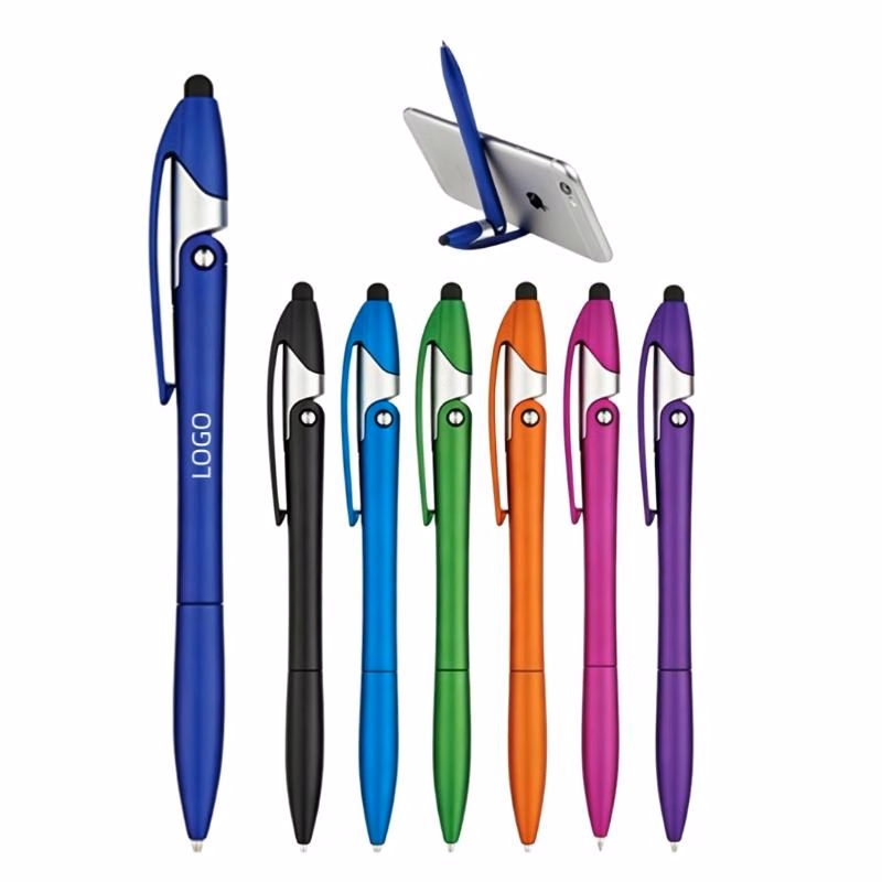 3-in-1 Foldable Ballpoint Stylus Pen W/ Built-in Phone Stand